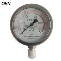 OVN 不锈钢耐震压力表 YN-100BF径向 块