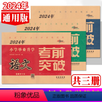 语文数学英语共3册 小学升初中 [正版]2024年小学毕业升学考前突破语文数学英语全3册 6六年级小学生毕业升学小升初中
