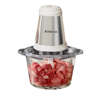 志高(CHIGO)WN-12绞肉机2L 全自动多功能不锈钢打肉馅辣椒蒜泥大容量玻璃碗