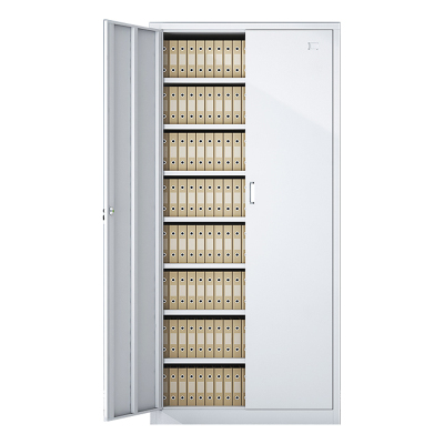 缑氏收纳柜财务档案柜资料柜加厚文件柜办公室带锁铁皮柜凭证柜八层