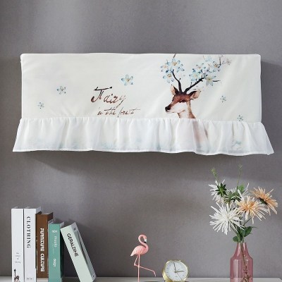 空调罩挂机防尘罩开机不取挂式空调套1.5匹2P空调套盖巾 梅花鹿 1-1.5P(85-90厘米)开机不取