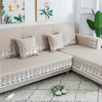 家柏饰(CORATED)四季通用防滑沙发垫坐垫子布艺全包萬能沙发套罩沙发盖布沙发巾 澜亭卡其 90*180cm