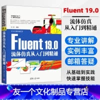 [友一个正版]清华社直供Fluent 19.0流体仿真从入门到精通 fluent19.0软件自学教程 仿真流体计算实战