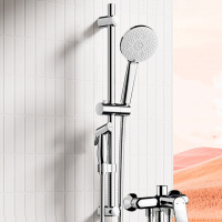 九牧(JOMOO)亮银集成升降硅胶除垢三功能分体淋浴器喷枪款35324-592/1B-1