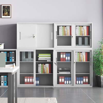 域赢文件柜办公柜储物柜资料柜钢制铁皮柜矮柜铁门对开门柜900*400*1090