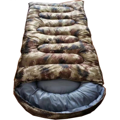  加厚睡袋冬季加宽保暖信封式睡袋单人野营露营成人睡袋户外