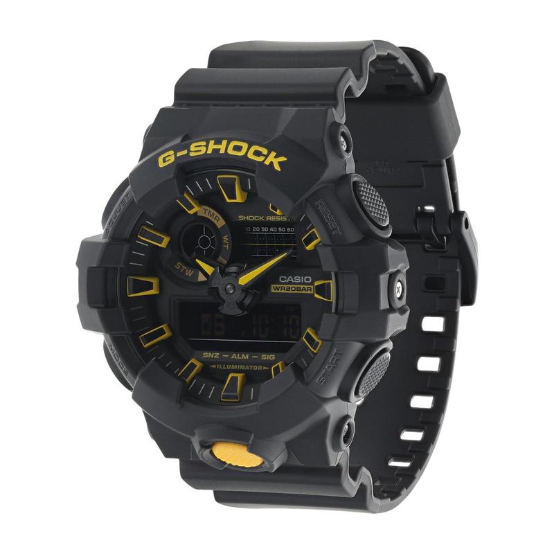 卡西欧(casio) g-shock 经典潮流防水计时树脂黑表盘男士石英手表 ga