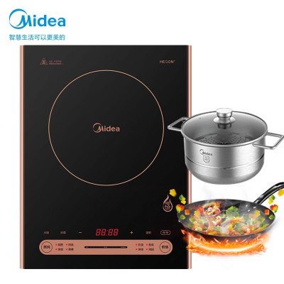 美的(Midea)电磁炉小型恒匀火家大火力用触屏智能防水爆炒非嵌入式大功率炉智能电磁灶C22-RH2270