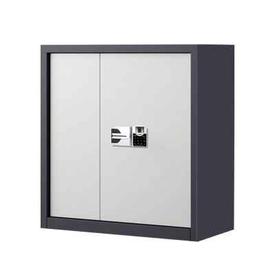 缑氏指纹电子保密柜钢制密码文件柜档案柜矮柜资料柜办公柜单节灰白国保指纹