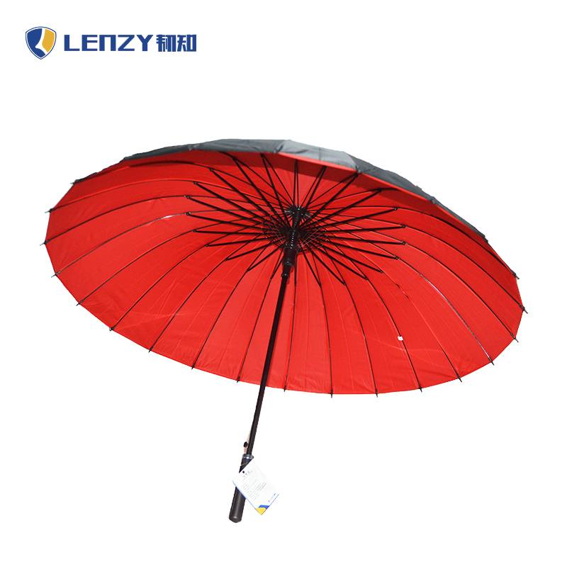 韧知 雨伞 24骨双层-酒红/把