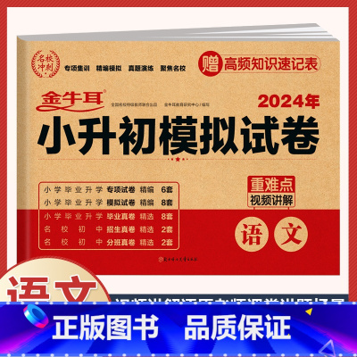 语文》小升初模拟试卷(含真题分班卷) 小学升初中 [正版]2024年小升初模拟试卷真题卷必刷题人教版语文数学英语小学毕业