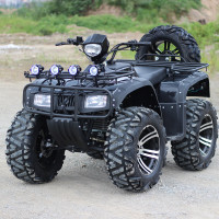 雷镦大悍马沙滩车四轮越野摩托山地车燃油全地形场地车机场驱鸟专用