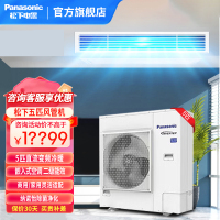 松下(Panasonic)5匹二级能效变频冷暖中央空调一拖一风管机E45D1L14 不含安装