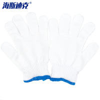 海斯迪克HKW-79 劳保手套 加厚防护防滑耐磨手套 纯尼龙丝A级中厚500克(60双)