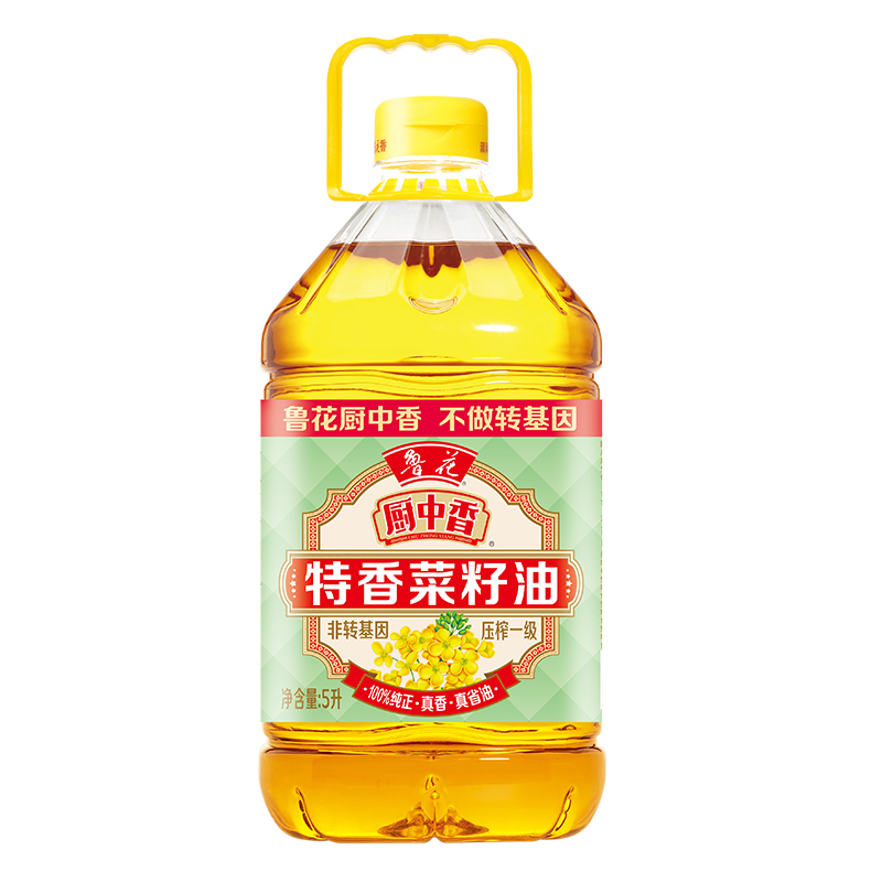 鲁花厨中香特香菜籽油5L