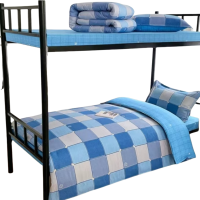 铭思沃床单款三件套100*200cm床 格子蓝 套