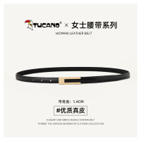 啄木鸟皮带女士2025新款真皮装饰连衣裙细腰带牛皮高级感配牛仔裤