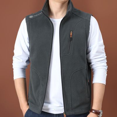 SUNTEK马甲男春秋户外摇粒绒宽松运动钓鱼马夹秋装保暖大码抓绒男装外套马甲/背心