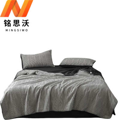 铭思沃三件套150*200cm床 黑条纹 套