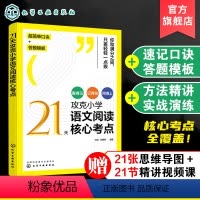 小学语文阅读 小学通用 [正版]21天攻克小学语文阅读核心考点 赠视频课6-12岁儿童小学生通用阅读提分技巧创意公式法三