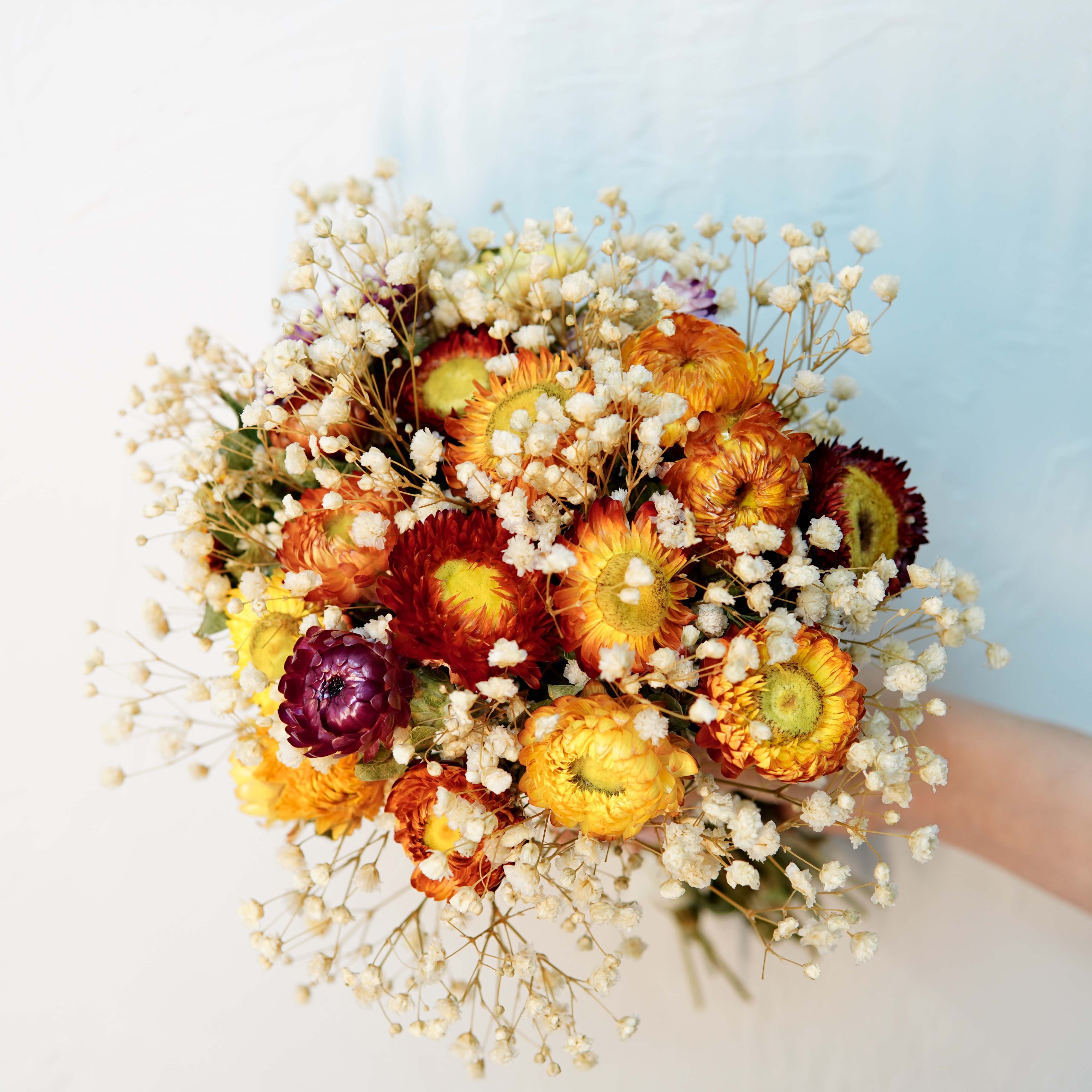 云南干花永生花不会枯萎小雏菊满天星花束ins北欧风花瓶装饰摆件 feng