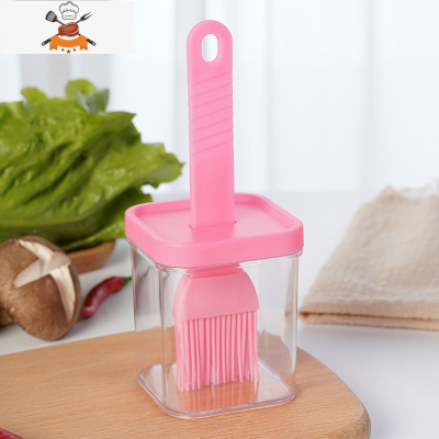 日式可高温油刷酱料瓶烙饼抹油硅胶刷子带瓶食品级烘焙料理烧烤刷 敬平 1个粉色-可高温