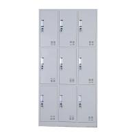 鑫环境 九门更衣柜办公家具铁皮柜浴室衣柜员工储物柜铁皮带锁储存柜健身房宿舍衣柜