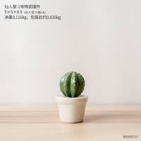 简约网红客厅迷你陶瓷仙人掌盆栽 ins创意家居宿舍桌面装饰品摆件 三维工匠 仙人掌-8号陶瓷盆栽