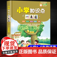 小学知识点一表通1-6年级通用版 小学语文数学英语知识大全数学公式定律手册人教版量词叠词训练大全文学常识英语单词语法口算