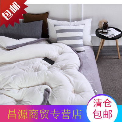 白色毛毛边工艺被子被芯立体蓬松保暖冬季冬被单人双人被1.5/2.0