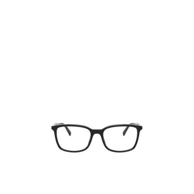 普拉达(PRADA)方形镜框透明镜片男士太阳镜时尚休闲商务徽标眼镜 黑色