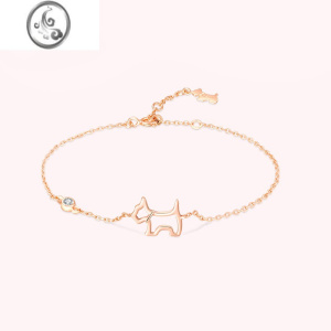 JiMi/瑷嘉莎臻我镂空手链女2023年新款ins时尚感小狗简约