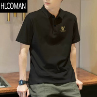 HLCOMANpolo衫男夏季痞帅衬衫领短袖t恤美式翻领宽松男士上衣潮