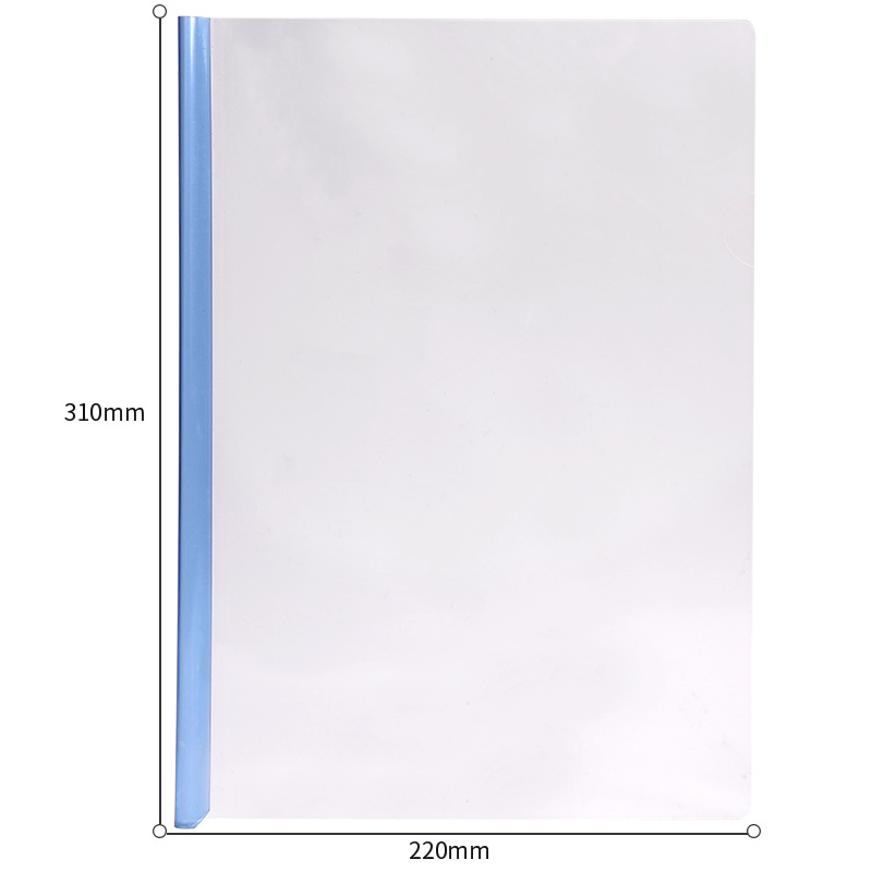 得力(deli) 10只A4水滴形抽杆夹拉杆夹文件夹 8mm彩色透明资料收纳 5色装 5850