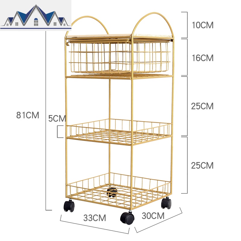铁艺置物架多层收纳架落地式储物架子家用厨房调味卫浴洗浴收纳柜 三维工匠