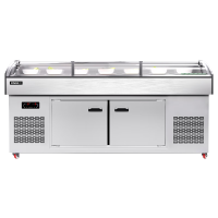 星星(XINGX)BSCD-2500P-3T冰柜2.5米三阶梯冰鲜台商用冷藏展示柜点菜柜冷藏保鲜冷冻大容量双温三阶