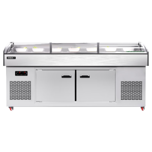 星星(XINGX)BSCD-2500P-3T冰柜2.5米三阶梯冰鲜台商用冷藏展示柜点菜柜冷藏保鲜冷冻大容量双温三阶