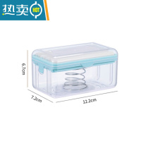 敬平肥皂起泡盒家用多功能免搓洗起泡器洗衣香皂盒滚轮旋转沥水收纳盒 升级款-蓝色