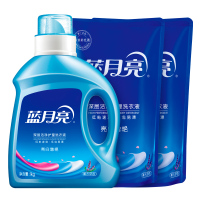 蓝月亮 亮白增艳洗衣液组合套装 1kg瓶+1kg×2袋 薰衣草香 深层洁净 护色增艳 持久亮丽 温和配方 不伤手不伤衣