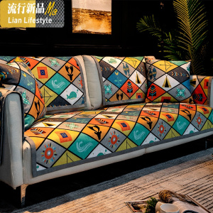 沙发垫四季通用现代防滑扶手盖布北欧时尚雪尼尔布艺客厅沙发坐垫 三维工匠