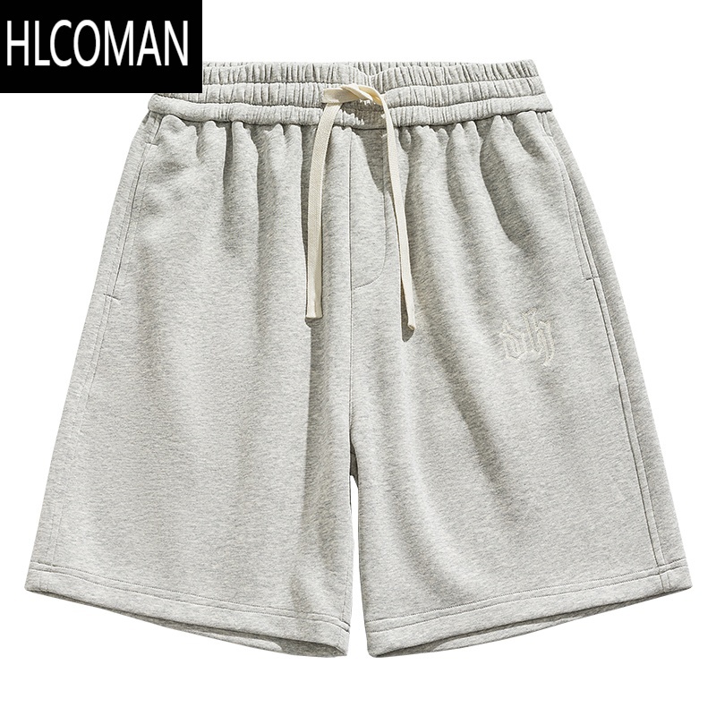 HLCOMAN夏季男士灰色运动情侣短裤男款宽松休闲五分裤潮牌男生裤子