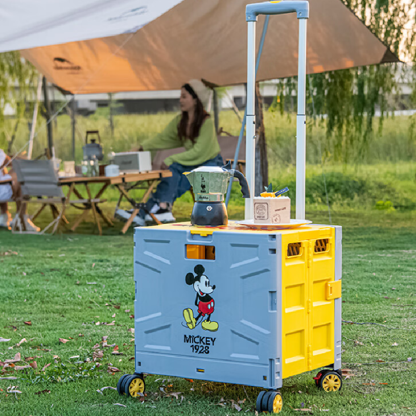 笑梦歌MQ-MG2022迪士尼联名家用旅行折叠收纳箱男女通用折叠四轮拉杆收纳箱18英寸