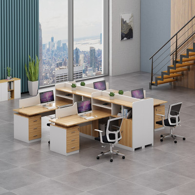 全简风办公桌职员办公桌员工位电脑桌工作卡座高隔断财务桌