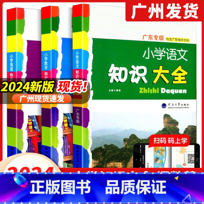 [广东专版]语+数+英 3本 小学通用 [正版]广东专版小学语文数学英语知识大全 2024版经纶学典 河海大学内含广东地