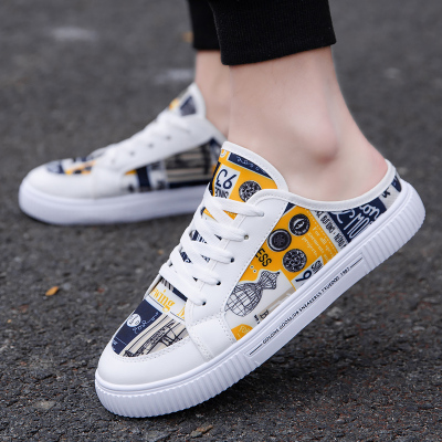 凡世界男士半拖鞋新款透气凉拖鞋外穿凉鞋轻便懒人一脚蹬包头百搭潮鞋