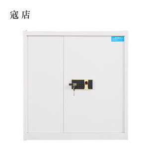 寇店保险柜铁皮资料柜矮柜办公室储物柜单节白色指纹锁900*420*900