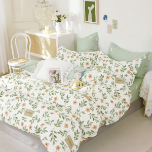 吉祥三宝家纺纯棉四件套全棉床品套件 床上用品学生宿舍三件套纯棉被套床单枕套