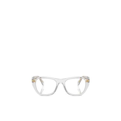 普拉达(PRADA)醋酸盐材质徽标装饰女款全框平光镜时尚百搭配饰赠 白色