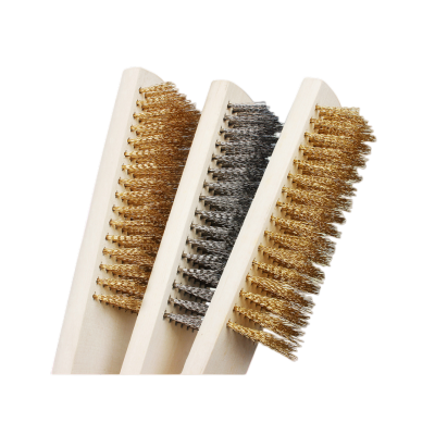 不锈钢钢丝刷6*16排(1盒/12支)205*26*30mm 钢丝刷铜丝刷木柄除锈文玩刷子铁刷子烧烤刷子清洁刷