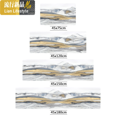 北欧厨房地垫pvc加厚脚垫防滑防油家用轻奢防水进垫子现代简约 三维工匠地毯